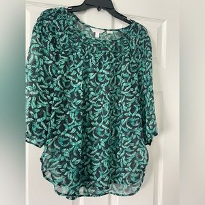 Lauren Conrad 3 Quarter Length Blouse Size M